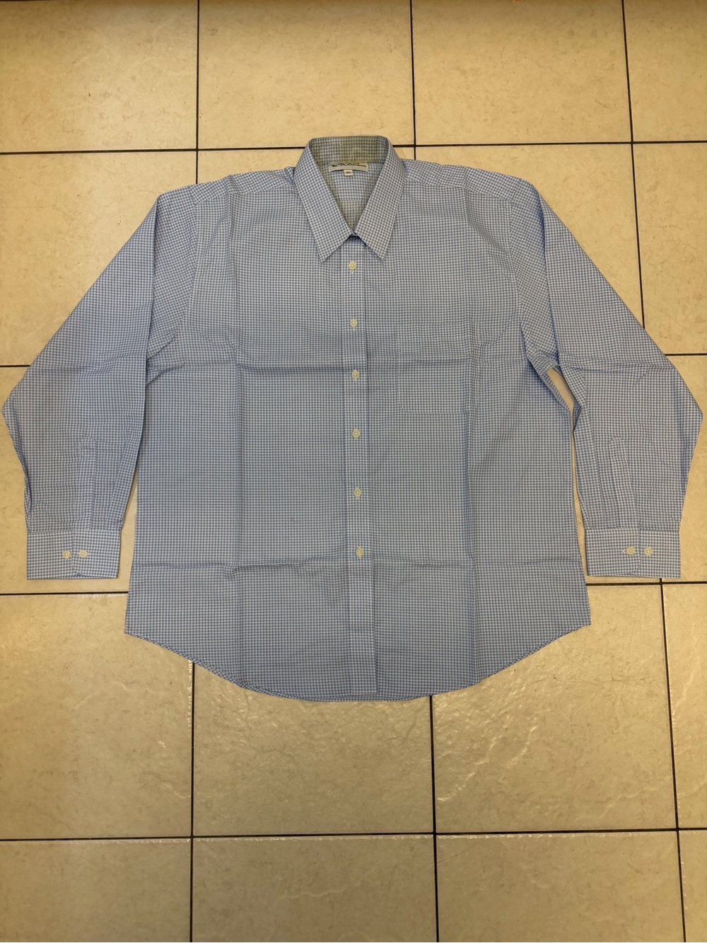 Las Olas By Oved International XL Blue Summer Comfort Button Up Menswear Shirt